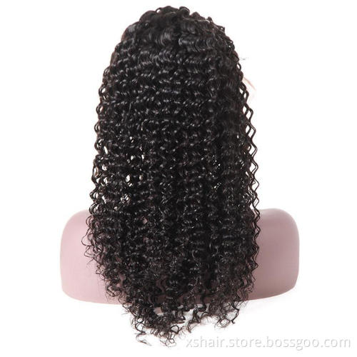 Virgin Brazilian Jerry Kinky Curl Human Hair Lace Front Wig HD Lace Wigs Deep Water Natural Wave Human Hair Wigs